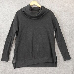 Chunky Roll Neck Sweater Mens Medium Gray Fleece Cowl Performance MARC NEW YORK